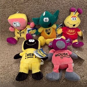 Rare Vintage Dan Dee Plush Computer Bean Bags NWT